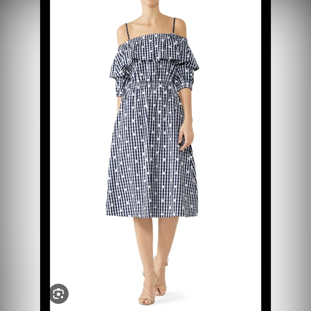 Perservance Gingham Mid Dress